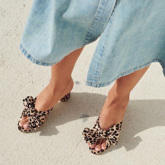 Loeffler Randall Penny Leopard Pleated Heel - Picture 6 of 8